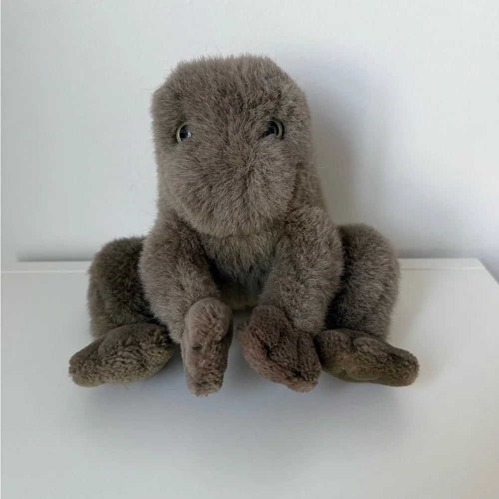 VTG 1985 GUND RIBBITT FROG PLUSH 6125 CROAKING RATTLE SOUND STUFFED ANIMAL EUC